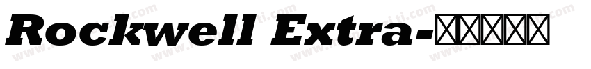 Rockwell Extra字体转换